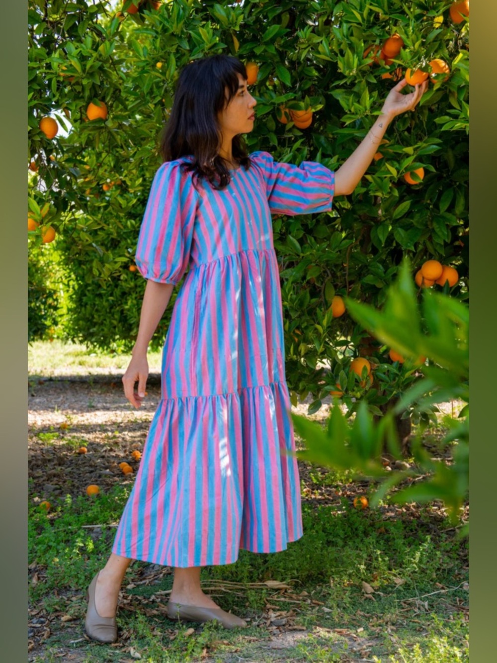 SZ Blockprints Gaia Dress, Size XS